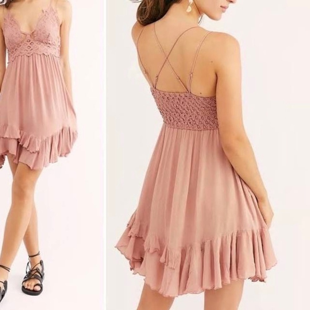NWT Free People Adella Mauve Dress - Picture 4 of 5
